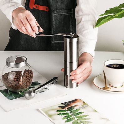 Manuelle manuelle Mini-Kaffeebohnenmühlen aus Edelstahl