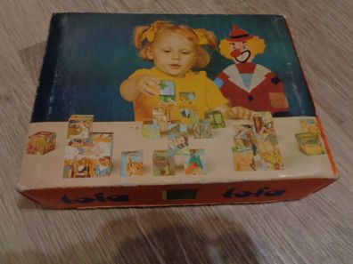 Holzpuzzle / Bilderpuzzle / Bilderwürfel - ab 3 Jahre -spielende Kinder von 1977