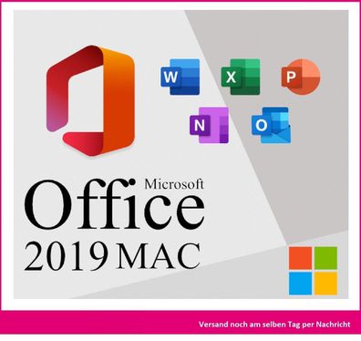 Microsoft Office Standard 2019 MAC Apple OS ESD EU Ware Kein ABO Top Ware