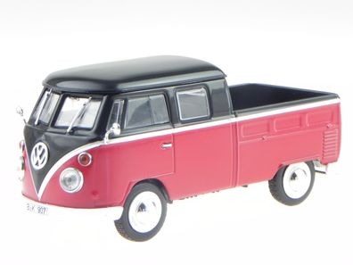 VW T1 Bus DoKa Doppelkabine 1961 rot schw Modellauto 840218 Norev 1:43