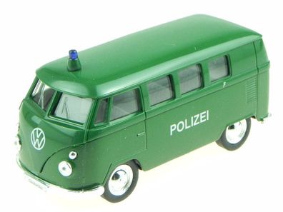 VW T1 Bus Polizei Modellauto Welly 1:34