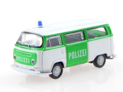 VW T2 Bus 1972 Polizei Modellauto 73112 Welly 1:87