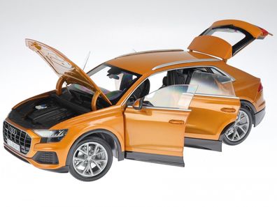 Audi Q8 2018 orange metallic Modellauto 188371 Norev 1:18