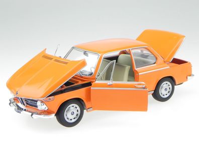 BMW 1600 ti 1600-02 Typ 114 1968 orange Modellauto in Vitrine Leo 1:24