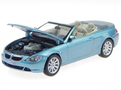 BMW e64 6er Reihe Cabrio blau Modellauto Kyosho 1:43