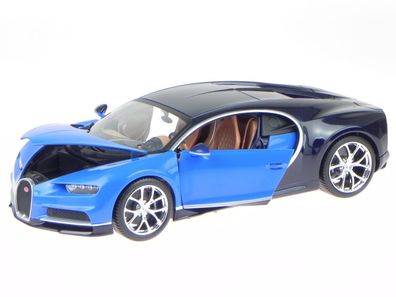 Bugatti Chiron blau-schwarz Modellauto 11040 Bburago 1:18