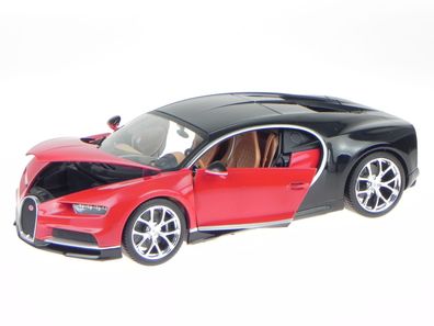 Bugatti Chiron rot-schwarz Modellauto 11040 Bburago 1:18