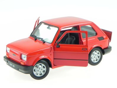 Fiat 126 Bambino rot Modellauto 24066 Welly 1:21
