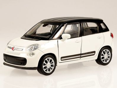 Fiat 500L 500 L Minivan weiss Dach schwarz Modellauto 43658 Welly 1:37