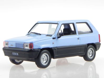 Fiat Panda 1980 blau die tolle Kiste Modellauto in Vitrine 1:43