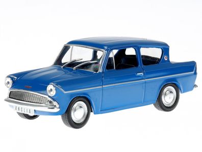 Ford Anglia 1962 blau Modellauto ABADD119 in Vitrine Hachette 1:43