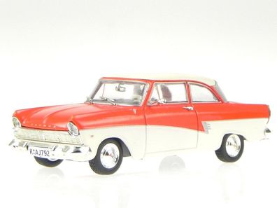 Ford Taunus 17M P2 Coupe deLuxe 1958 rot weiss Modellauto 1:43