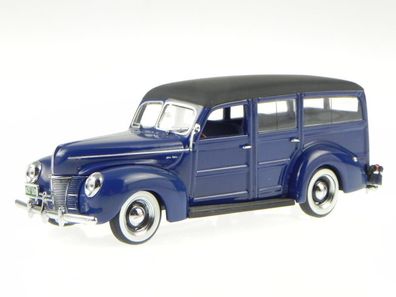 Ford V8 DeLuxe Woody SW blau Modellauto 400082112 Minichamps 1:43