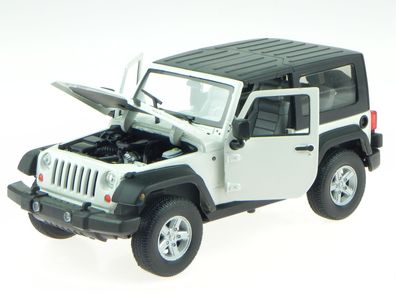 Jeep Wrangler 2007 Hardtop weiss Modellauto 22489H Welly 1:24