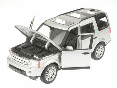 Land Rover Discovery 4 silber Modellauto 24008 Welly 1:24