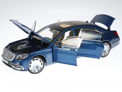 Mercedes Maybach X222 S650 2018 blau Modellauto 183425 Norev 1:18