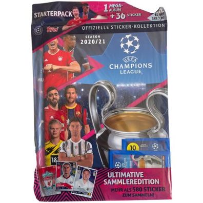 TOPPS - Champions League 2020/21 Sticker - 1 Album inkl. 36 Sticker
