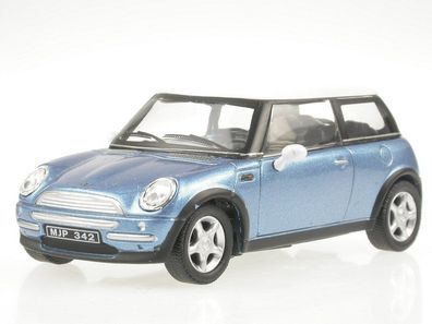 Mini Cooper blaumet. Modellauto Cararama 1:43