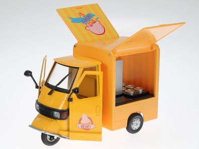 Piaggio Ape 50 Food Truck Eis Gelati gelb Modellauto 68043 NewRay 1:18