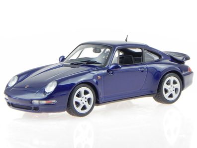 Porsche 911 993 Turbo S 1997 blau Modellauto 940069201 Maxichamps 1:43