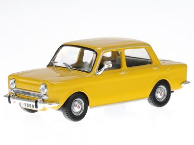 Simca 1000 19652 orange Modellauto ABADD128 in Vitrine Hachette 1:43