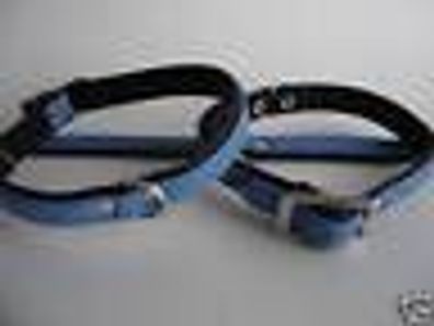 Halsband - Hundehalsband, Halsumfang 19-23cm , EKO-Leder, Blau (PL.01.01)