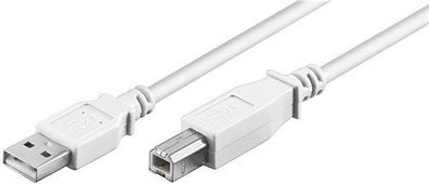 USB 2.0 Hi-Speed Kabel, Weiß, 1 m - USB 2.0-Stecker > USB 2.0-Stecker