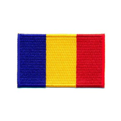 60 x 35 mm Rumänien Bukarest România Flagge Flag Patch Aufnäher Aufbügler 1051 B