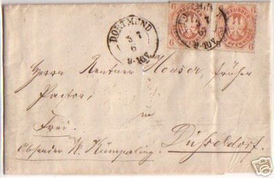 alter Brief Preussen Stempel Dortmund 1867
