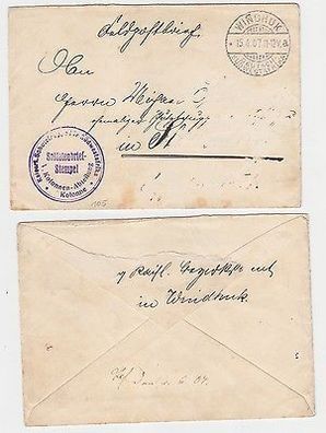 65262 Feldpostbrief Deutsch Südwestafrika mit Truppenstempel Windhuk 1907