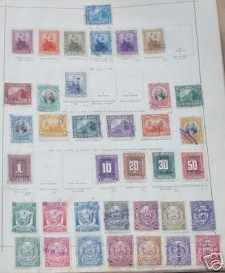 37 seltene Briefmarken Nicaragua um 1900