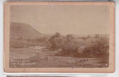 65025 seltenes Original Foto Südafrika Missionsgärten am Klipplaatfluß um 1890