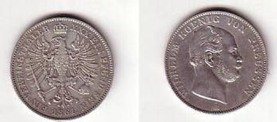 1 Vereinstaler Silbermünze Preußen Wilhelm 1861 A