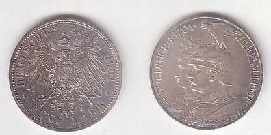 5 Mark Silbermünze Preussen 200 Jahre Königreich 1901