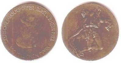 500 Millionen Notgeld Münze Ruhr und Rhein 1923