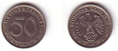 50 Pfennig Nickel Münze III. Reich 1939 A