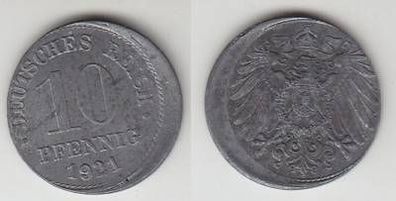 deutliche Verprägung 10 Reichspfennig 1921 Zink