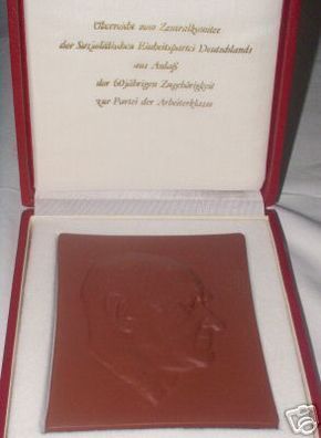 DDR Porzellan Medaille Ehrenauszeichnung der Partei SED