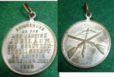 Medaille Jubiläum Schützengesellschaft zu Leipzig 1893