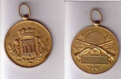 vergoldete Medaille Ville de Chateau Thierry um 1900