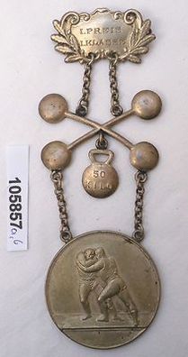 altes Medaille Schwerathletik 1. Preis 1. Klasse um 1910