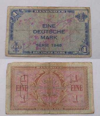 Banknote 1 Mark Bank deutscher Länder 1948 BPervoration