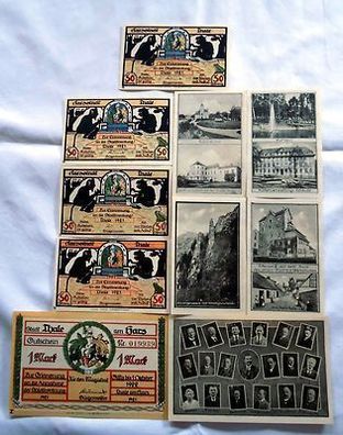 kompl. Serie mit 10 Banknoten Notgeld Thale Stadtwerdungsausgabe 1921