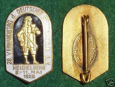 Abzeichen Verband der Bahnhofswirte Heidelberg 1928