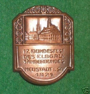 seltenes Abzeichen Bundesfest Neustadt in Sachsen 1921