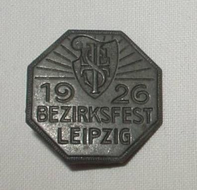 altes Abzeichen Bezirks Turnfest Leipzig 1926
