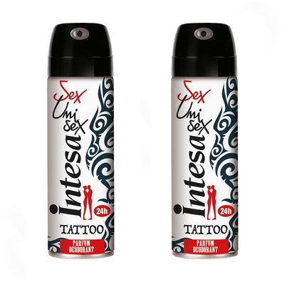 intesa Sex & Unisex Tattoo Parfum Deo Body spray 2x 125 ml