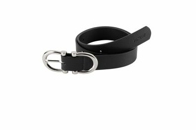 Pikeur Kunstlederguertel Damen black, belt buckle silver Sportswear Collection FS 202