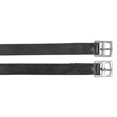 Covalliero Steigbügelriemen Leder schwarz für Erwachsene
