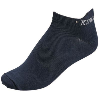 Kingsland Sneaker Socken KLpraise navy mit Glitzerstein 2-er Pack